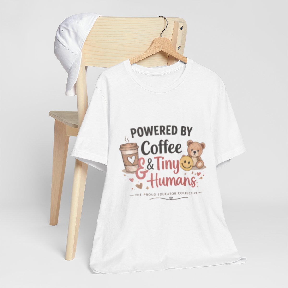 Powered By Coffee & Tiny Humans T‑Shirt — Cute Mom/Teacher Graphic Tee