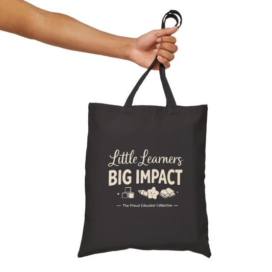 Little Learners Big Impact – Charcoal Educator Tote