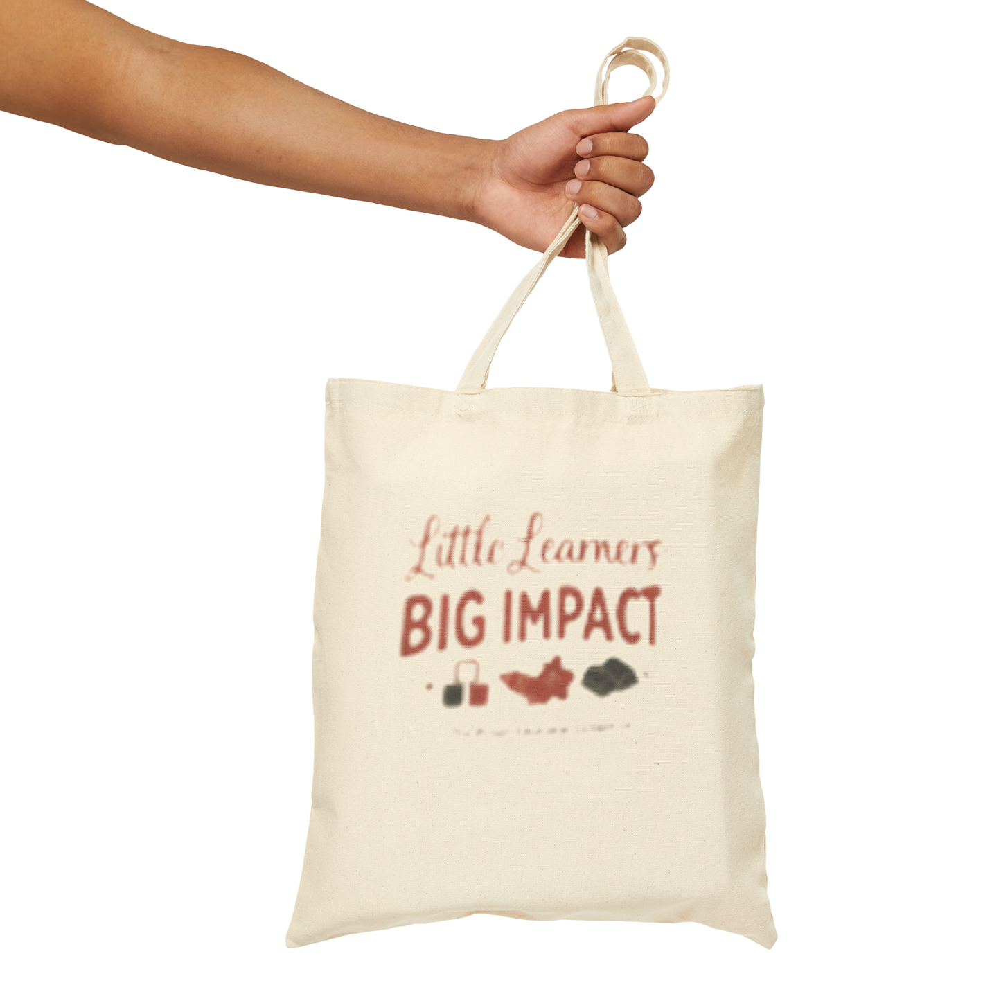 Tote Bag — "Little Learners Big Impact" Canvas School Tote
