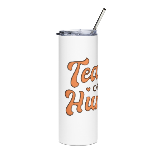 Teacher Human 20oz Stainless Tumbler – Cute Retro Script Travel Cup for Educators
