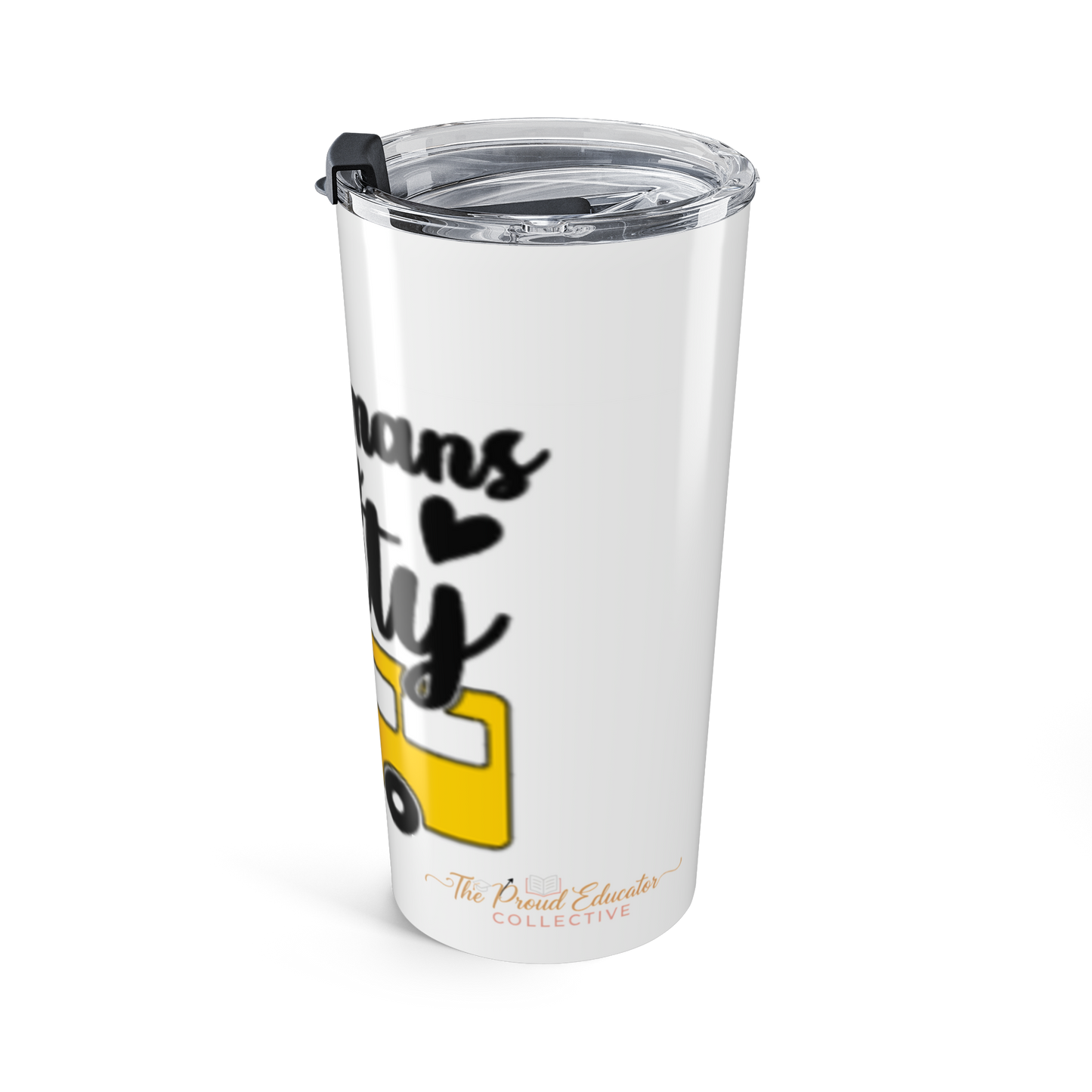 20oz School Bus Tumbler — Tiny Human Stole My Sanity" Funny Teacher Travel Mug