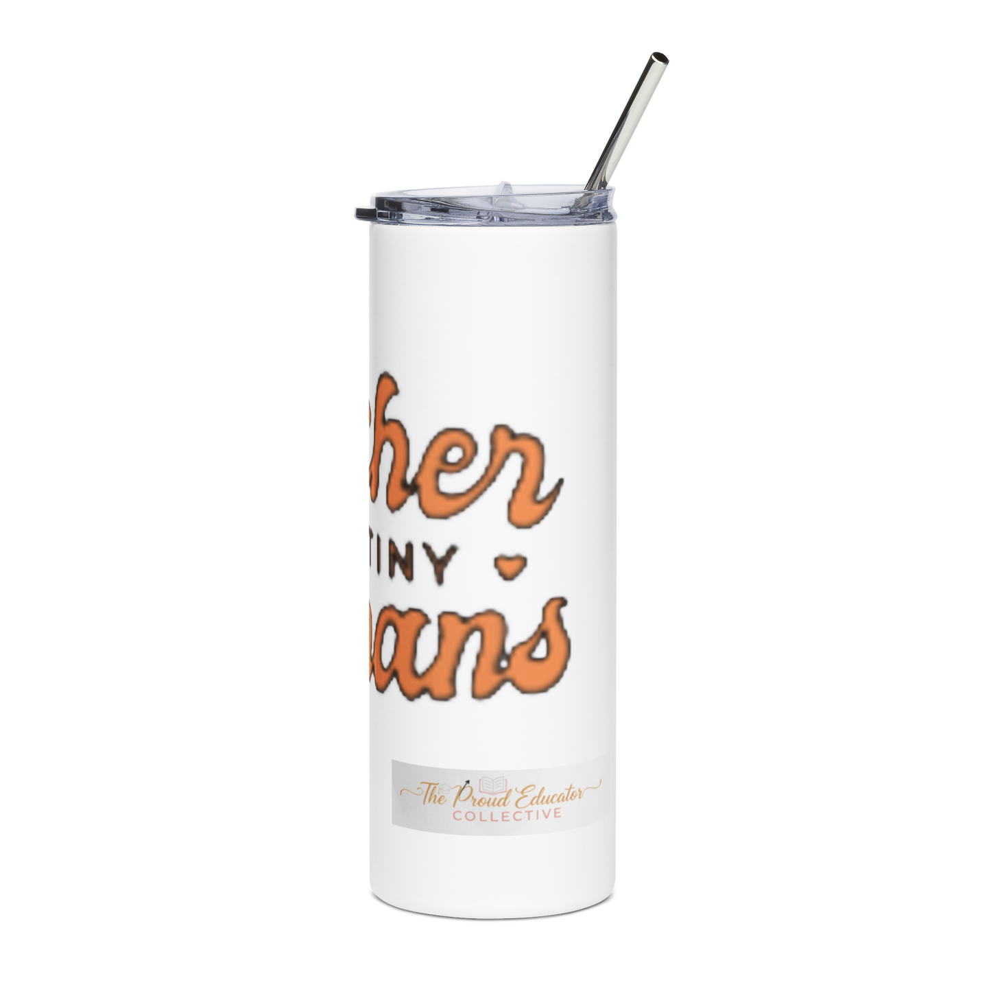 Teacher Human 20oz Stainless Tumbler – Cute Retro Script Travel Cup for Educators